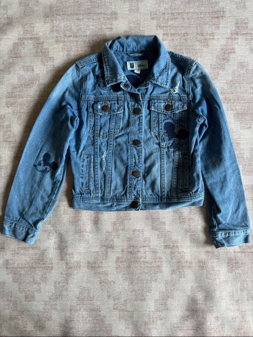 GAP Kids Disney Denim Jacket with  Mickey Embroidery size L regular
